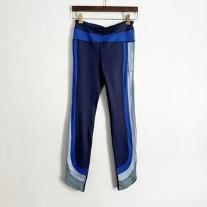 FREE PEOPLE Movement Side Stripe Leggings Navy Blue XS